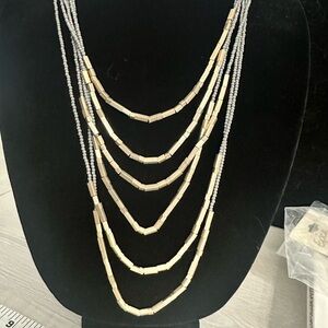 Premier Design Multi strand seed and barrel bead necklace